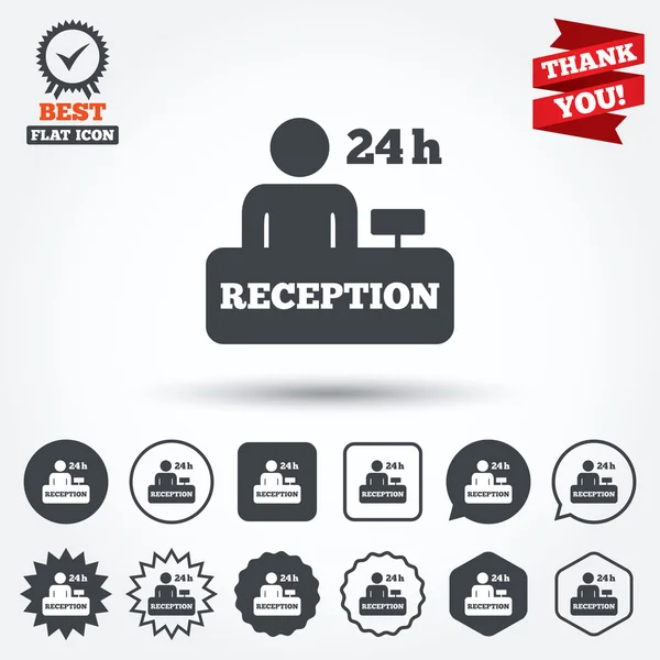 Reception sign icons — Stock Vector