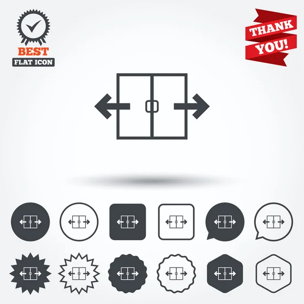 Automatische Türschild-Symbole — Stockvektor