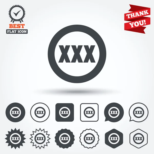 XXX sign icons — Stock Vector