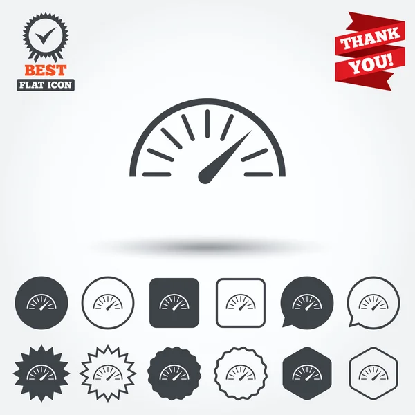 Signo de tacómetro iconos — Archivo Imágenes Vectoriales