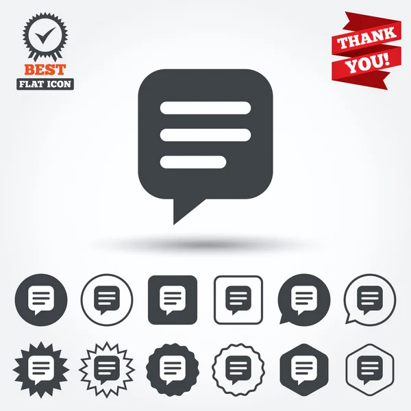 Signo de chat iconos — Archivo Imágenes Vectoriales