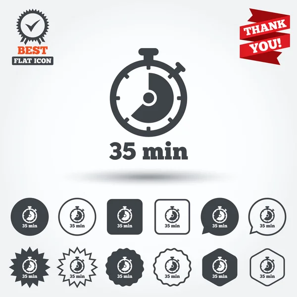 Timer teken pictogrammen — Stockvector