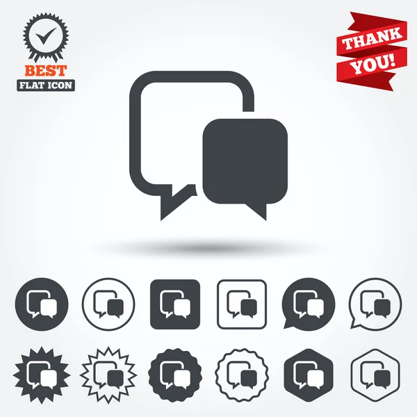 Chat sign icons — Stock Vector