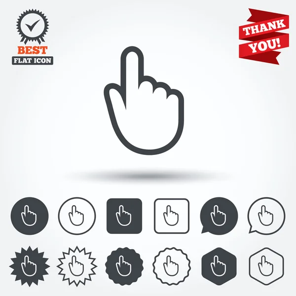 Hand markören tecken ikoner — Stock vektor