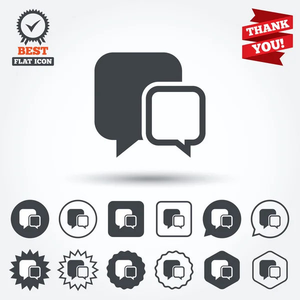 Icone segno chat — Vettoriale Stock