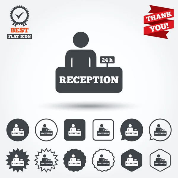 Reception sign icons — Stock Vector