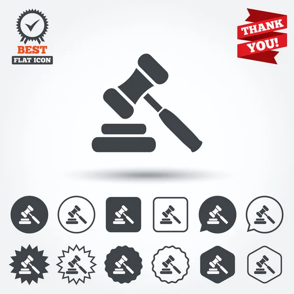 Auction hammer icon. Stock Vector Image by ©Blankstock 109289220