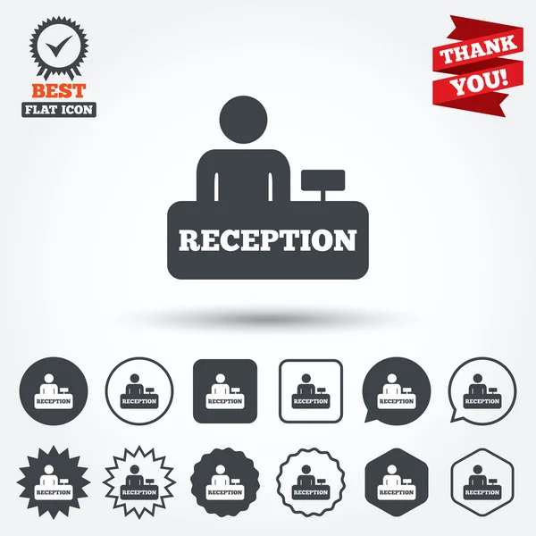 Reception sign icons — Stock Vector