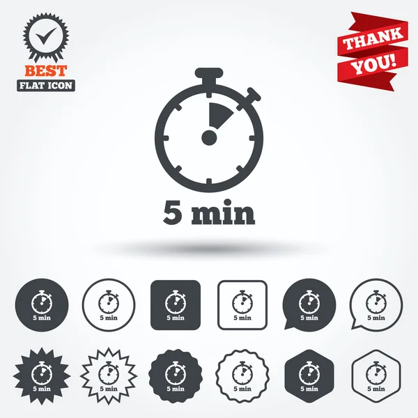 Timer sign icons — Stock Vector