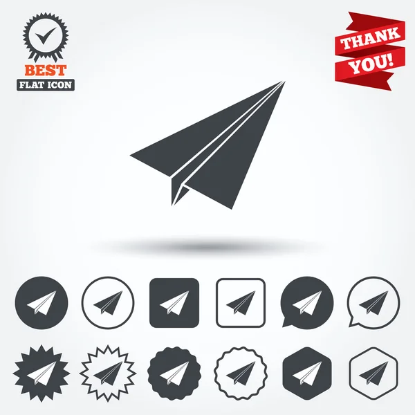 Panneaux d'avion en papier — Image vectorielle