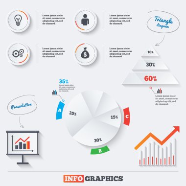 Piramit grafiği iş işaretleri.
