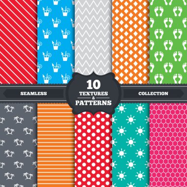 Beach Tatil simgeler.