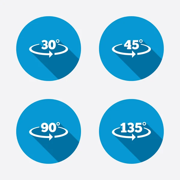 Angle degrees icons. — Stock Vector