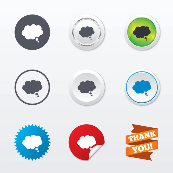 Comic speech bubble sign icons — Stock Vector