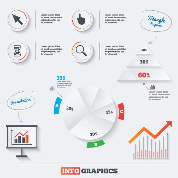 Iconos del cursor del ratón — Vector de stock