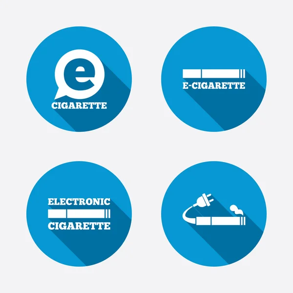 Icone elettroniche per fumatori . — Vettoriale Stock
