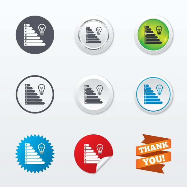 Energy efficiency icons — Stock Vector