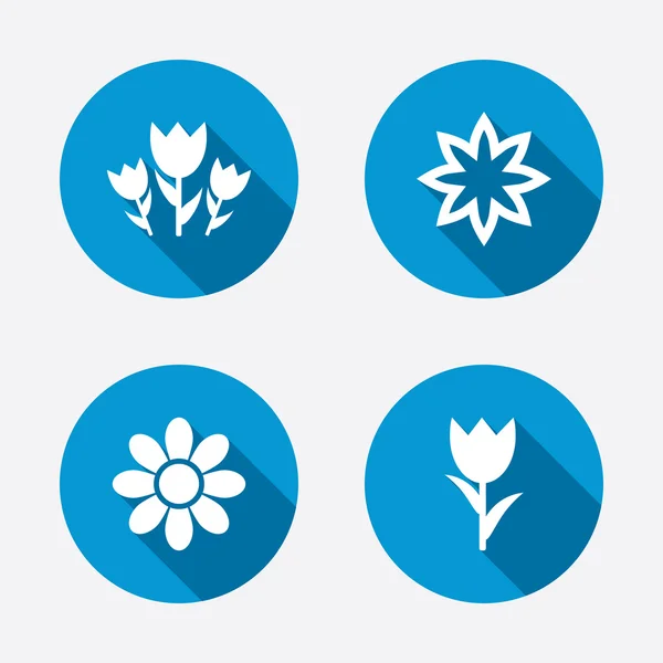 Flores signo iconos . — Vector de stock