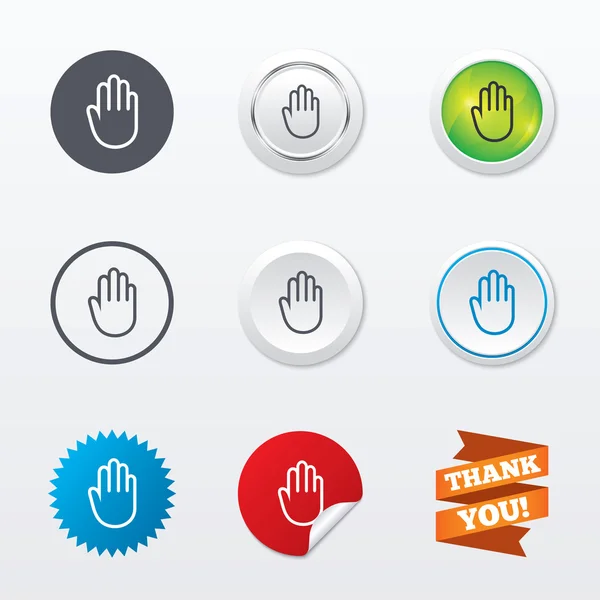 Hand sign icons — Stock Vector