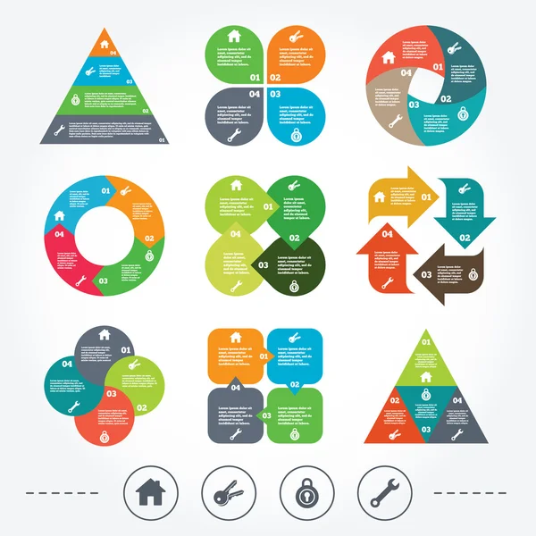 Inicio iconos clave — Archivo Imágenes Vectoriales