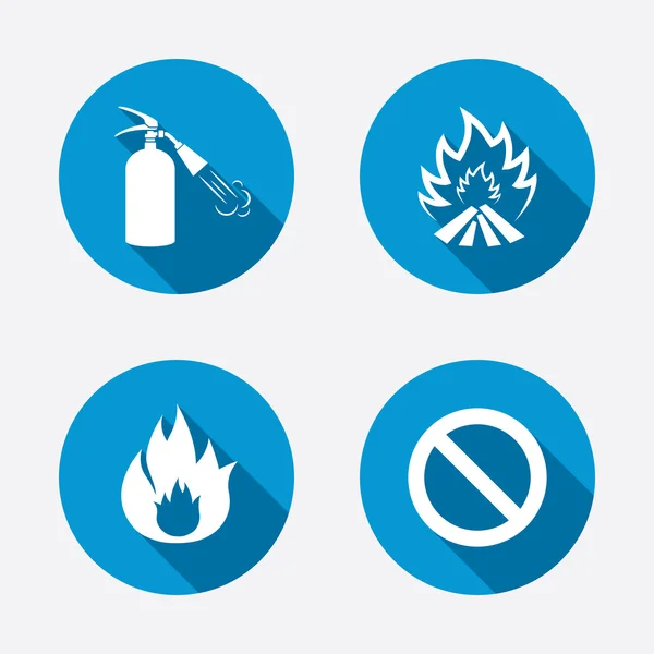 Icônes de flamme de feu . — Image vectorielle