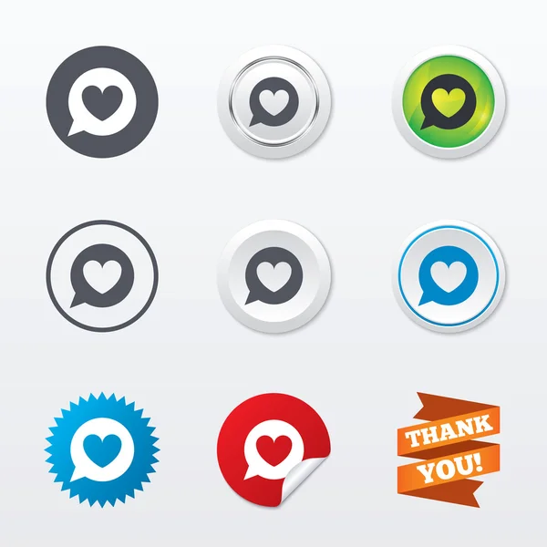 Signo de chat iconos — Vector de stock