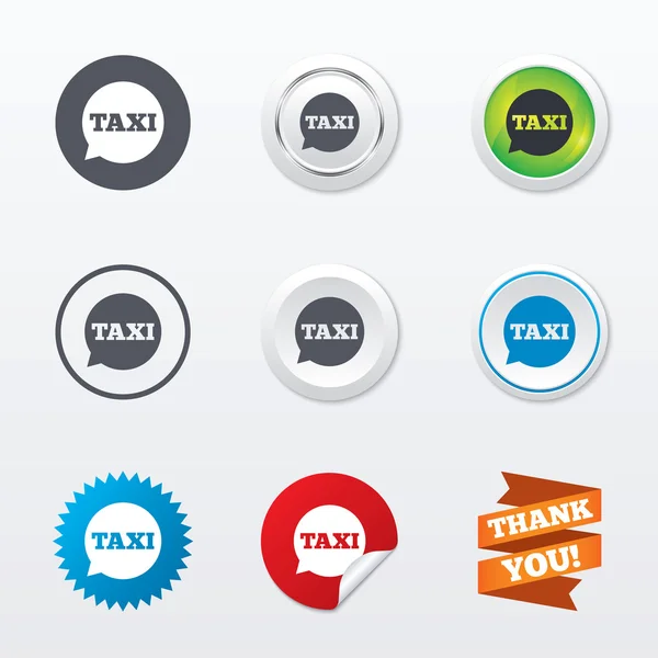 Taxi řeči bubliny značky — Stockový vektor