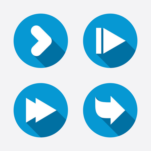 Next navigation signs symbols.