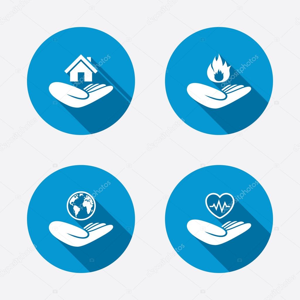 Helping hands icons.
