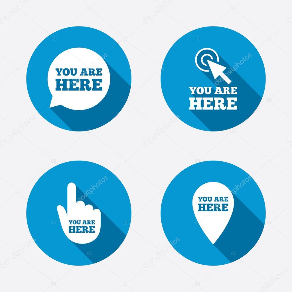 You are here icons.
