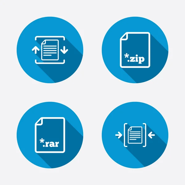 Archivo, documento comprimido comprimido con cremallera . — Vector de stock