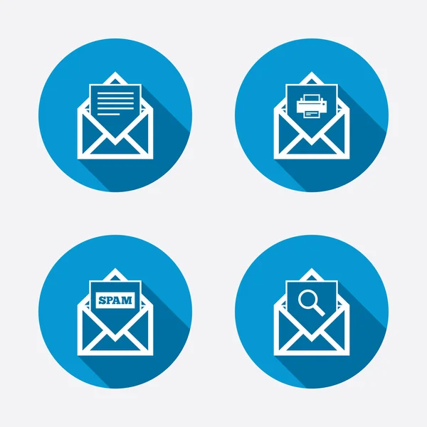 Iconos de sobre de correo . — Vector de stock