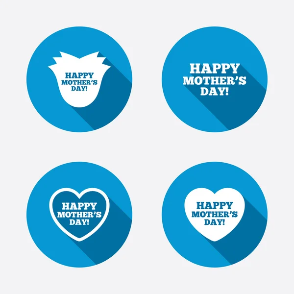 Happy mödrar dag ikoner. — Stock vektor