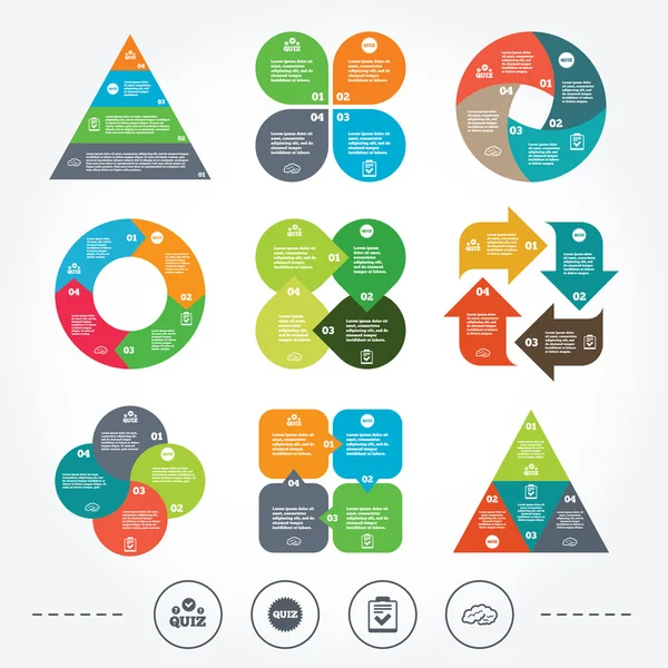 Liste de contrôle et symboles du cerveau humain . — Image vectorielle