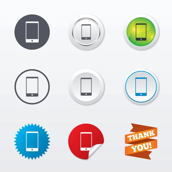 Signo de Smartphone iconos — Vector de stock