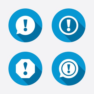 dikkat simgeler. ünlem konuşma balonu.