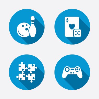 Bowling ve casino işaretleri.