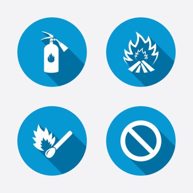 Yangın alev simgeler.