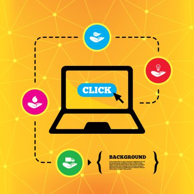 yardım simgeleri eller.