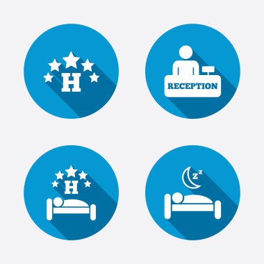 Beş yıldızlı otel simgeler.