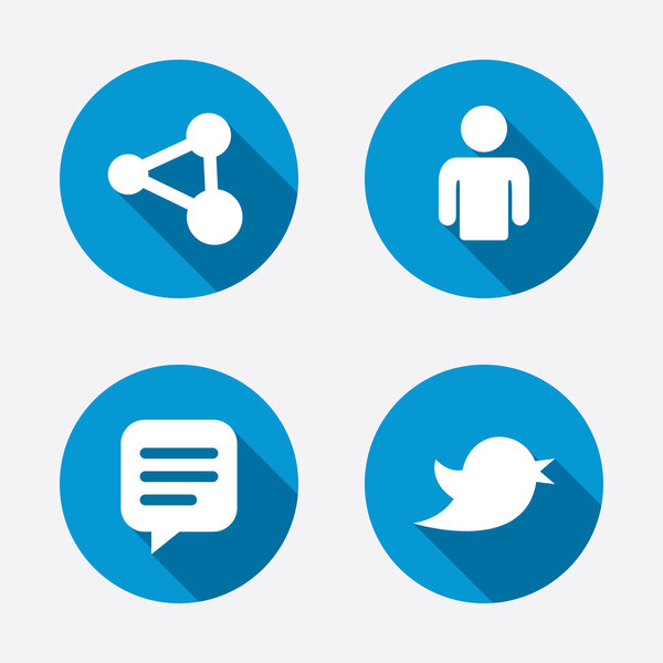 Human person and share icons.
