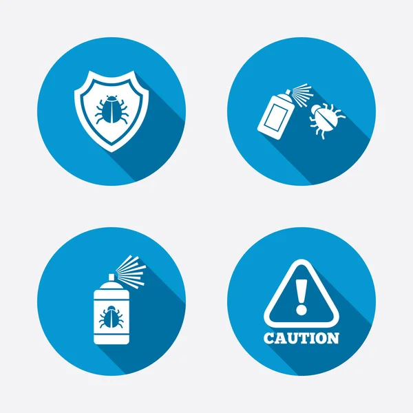 Bug disinfection signs. — Stock Vector