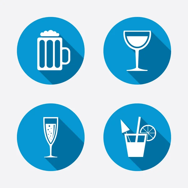 Alcoholic drinks signs. — Stock Vector