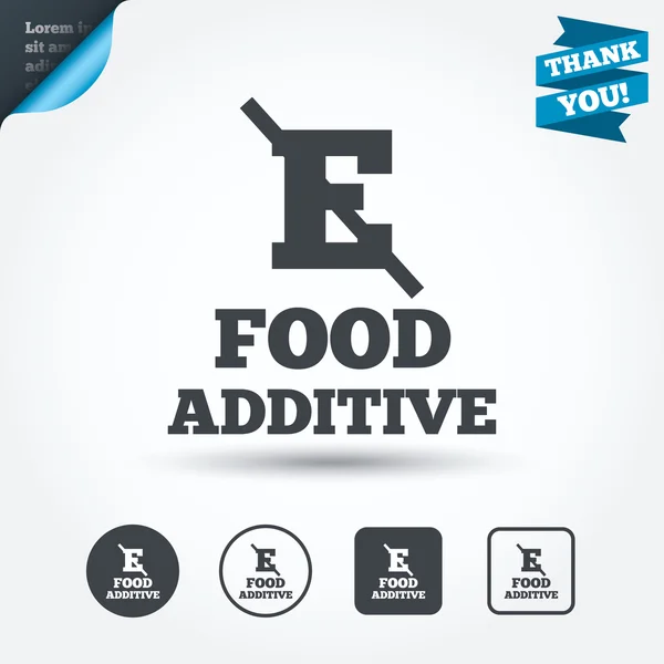 Food additive sign icons — Stock Vector