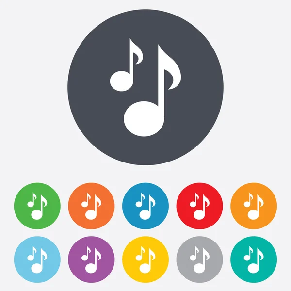 Music notes sign icons — Stock Vector