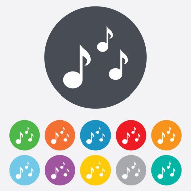 Müzik notlar işareti simgesi.