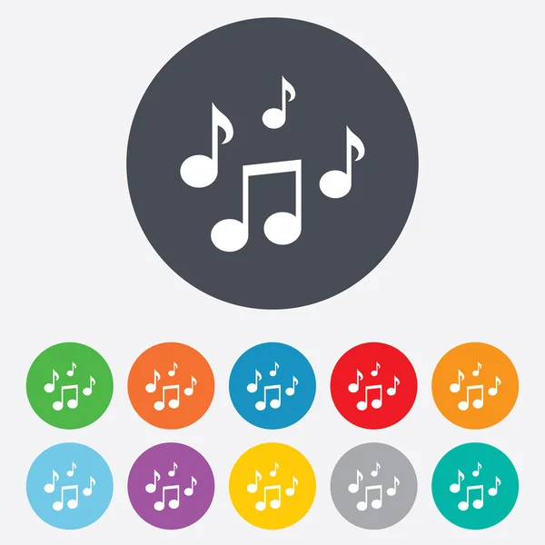 Music notes sign icons — Stock Vector