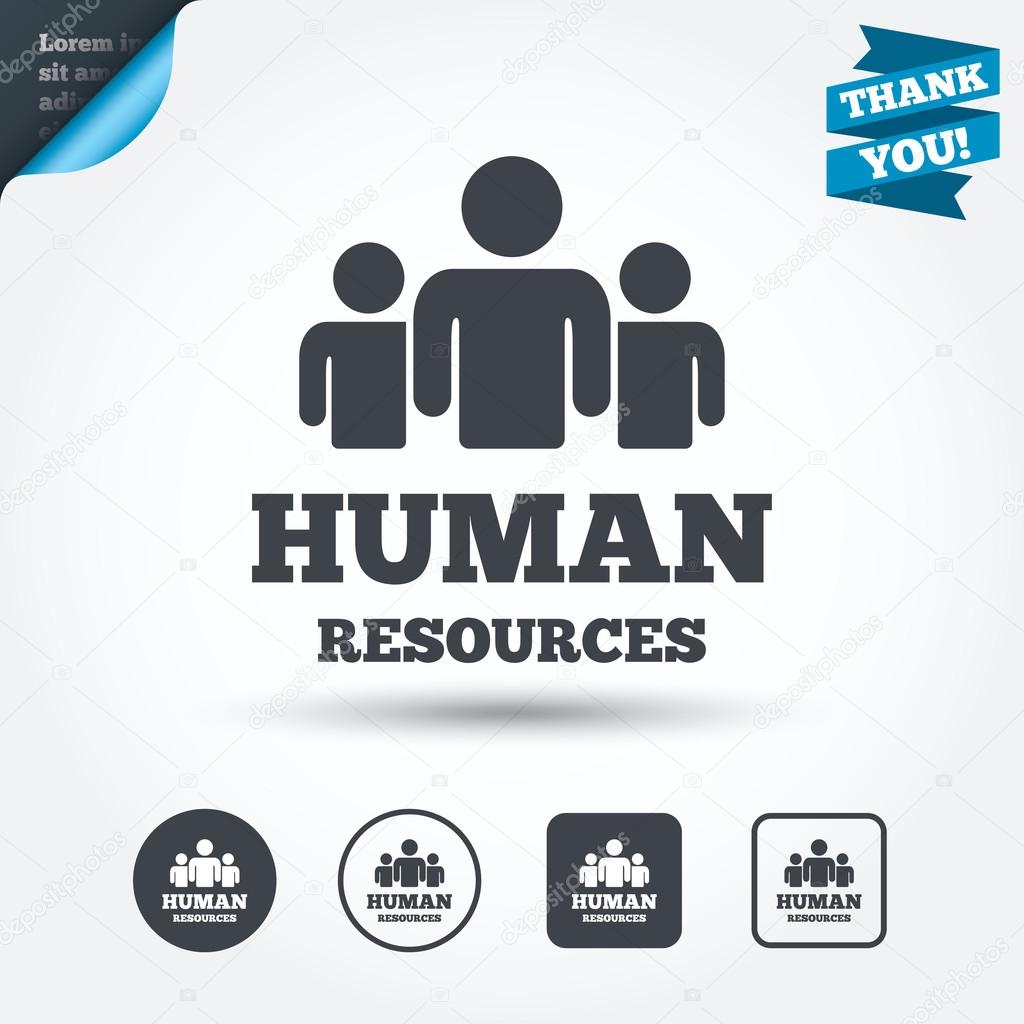 Human resources sign icons