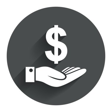 Dolar ve el işareti.