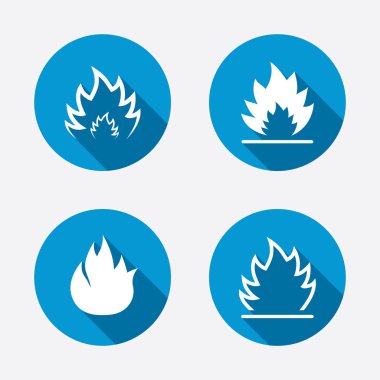 Yangın alev simgeler.